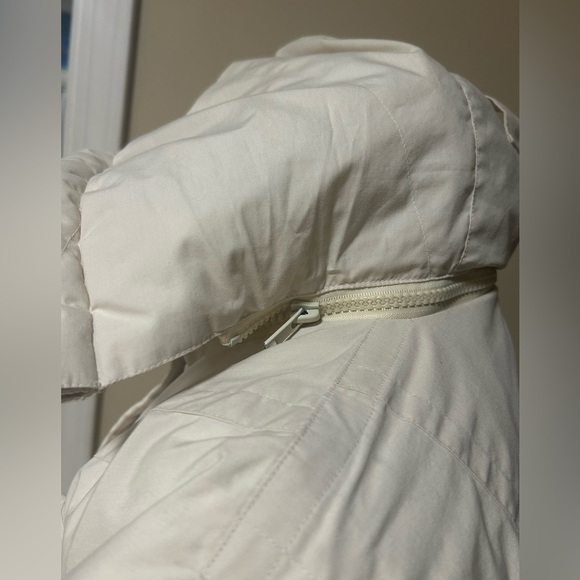 Triple F.A.T. Goose Vintage Cream Down Parka Hooded Winter Jacket Size Small - Picture 9 of 10